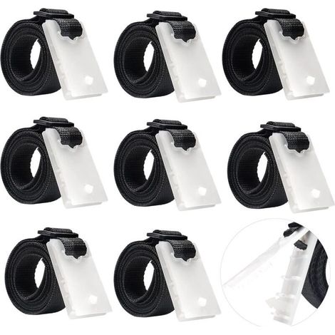 Sangles de fixation, accessoires enrouleur de couverture solaire jeu de roues pare-soleil sangles de fixation de couverture de piscine pour couvertures de bâche de piscine (1/5)