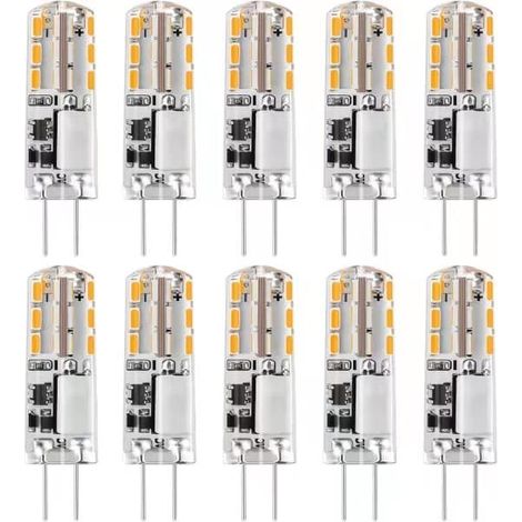 Ampoule LED, lot de 10, culot G4, 2W, 12V, 3000K, pour usage résidentiel, commercial ou remplacement des sources lumineuses conventionnelles.-AquaForge (1/5)