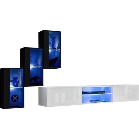 Set arredamento salotto SWITCH XXII – LED – Nero e bianco – Design sospeso