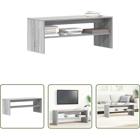 vidaXL Stauraum - TV-Schrank Grau Sonoma 100x40x40 cm Holzwerkstoff (1/5)