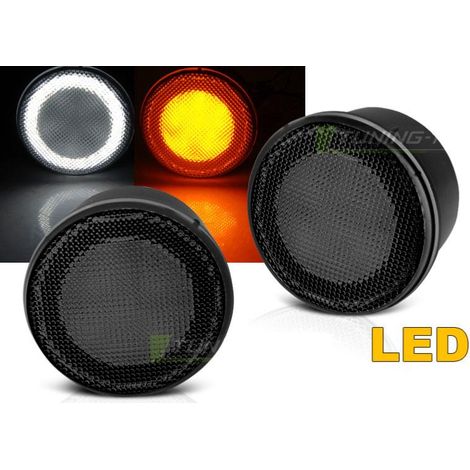 Paire Clignotant avant Jeep Wrangler JK 2007 a 2018 Led Fume-31896987 (1/3)