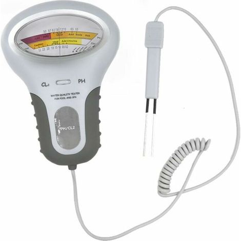 Testeur 2 en 1 de pH et chlore avec analyseur de qualité de l'eau chlorée et mesure du chlore Cl2 pour piscine (1/4)