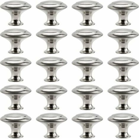 Bouton de Meuble Cuisine Poignées Cabinet Acier Inox Portes Coupe Décoration Porte Cabinet Placard Tiroir Armoire(20PCS) (1/4)