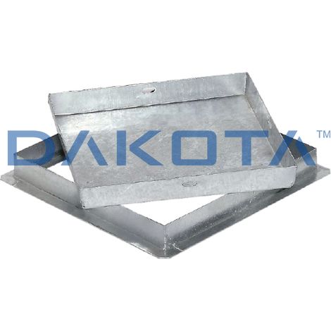 Sigillo zincato pesante 30x30 cm altezza cm. 5 a riempimento