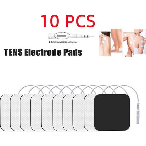 Lot de 10 électrodes de rechange TENS EMS pour appareil Intensity Twin Stim III (1/5)