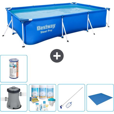 Bestway Steel Pro Rechteckig - 300x201x66 cm - 6-teilig S22088 (1/4)