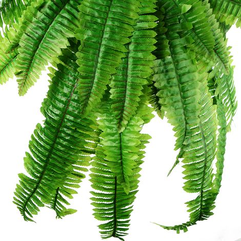 Plante artificielle murale, verte, 32 feuilles, fougère de Boston réaliste, décoration murale pour maison, hôtel, jardin (1/5)