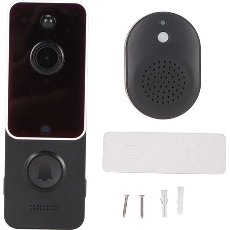 Sonnette vidéo HD WiFi sans fil 720p 1MP avec batterie 5200 mAh, étanche IP65 et stockage cloud intelligent pour la sécurité de votre domicile-AquaForge