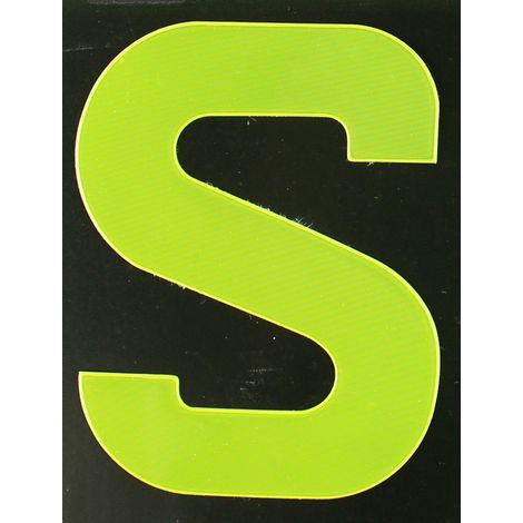 Conacord Reflektierender Klebebuchstabe S gelb S Buchstabe (1/2)