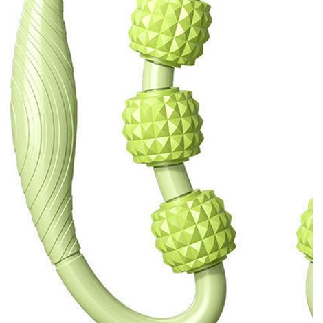 Pinces circulaires pour les jambes, 360°, 9 roues, rouleau de massage musculaire pour les jambes, le cou, les mains, les bras, relaxation musculaire, vert raisin (1/5)