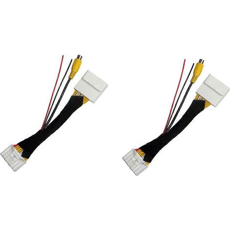 2 adaptadores de cable RCA de 28 pines para cámara de marcha atrás de coche para CX-5, Demio, Axela Roadster, MX-5 y Miata (modelos 2, 3 y 6). (1/5)
