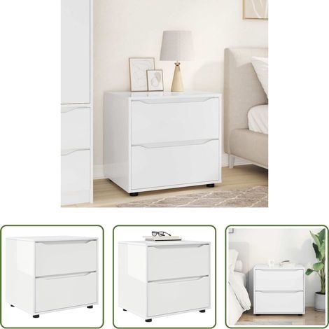 Cabinet de rangement - Armoire de rangement Blanc brillant 60 x 48 x 57 cm (1/5)