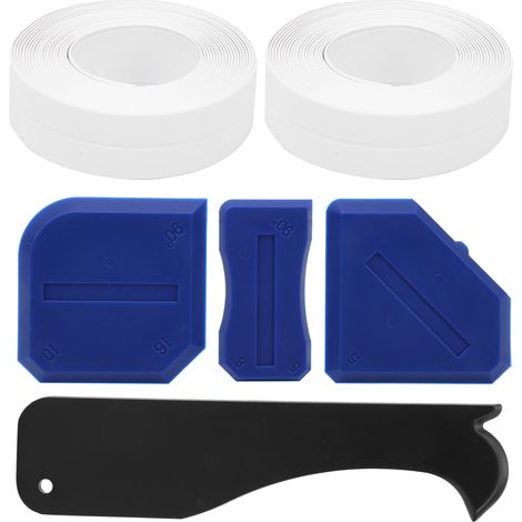 6Pcs Caulking Finisher Tools Plastic Glass Glue Scraper Tile Shovel Sealing Strip Kit (1/5)