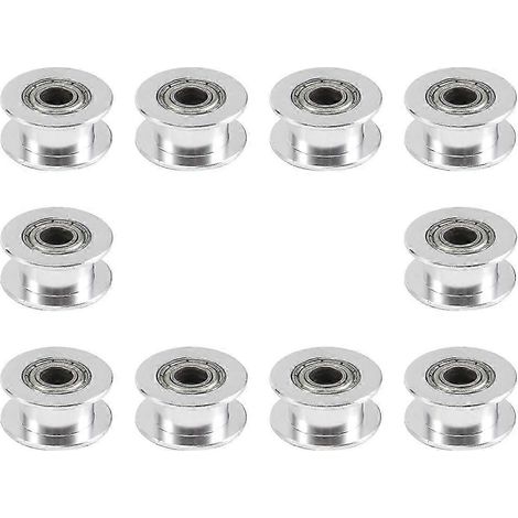 Poulie de renvoi de courroie de distribution en aluminium sans dents, alésage de 5 mm, pour imprimante 3D, courroie de distribution de 6 mm de largeur (Pack jn) (1/5)