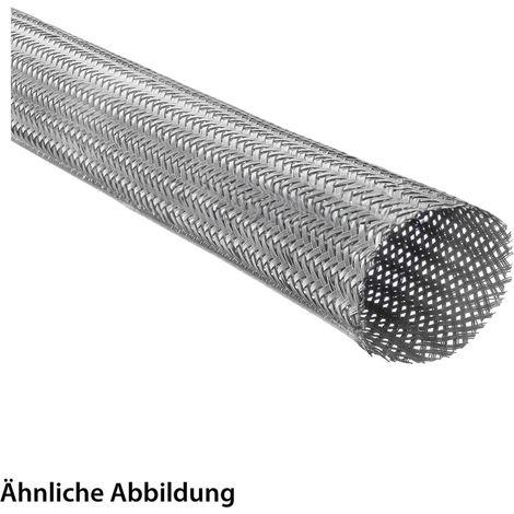 FLEXA HG-PET022 grau Hohlgeflechtschlauch PET-Monofile Einsatzbereich 23,0mm - 50,0mm Temperaturbereich -50°C bis 150°C kurzzeitig 175°C - 1 Meter