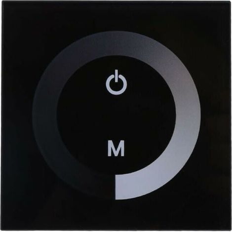 Variateur de Lumière,Dimmable LED panneau tactile couleur unique variateur interrupteur mural contrôleur panneau tactile barre lumineuse LED DC 12V-24V silencieux avec(Noir) (1/4)