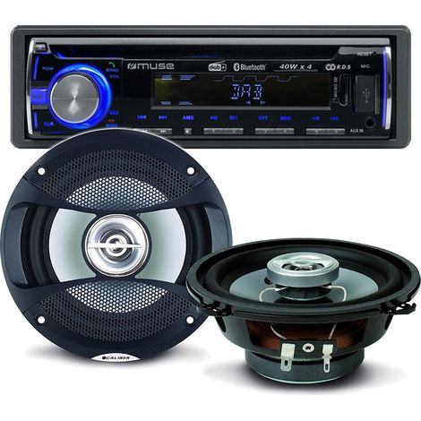 Pack sono voiture Autoradio Muse M-1229 DAB 160 Watts + 2 hauts parleurs 13cm 100W