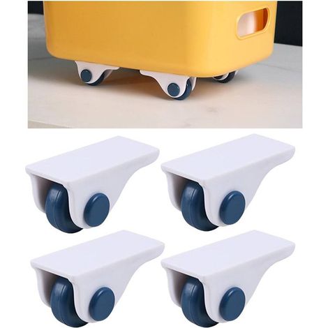 Poulie inférieure de boîte de rangement, rouleaux adhésifs – rouleaux faciles à utiliser et durables pour un transport aisé