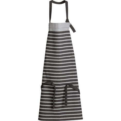 Tablier de cuisine recyclé Tide couleur noir et gris - Dimensions 72 x 90 cm - PANGIVO