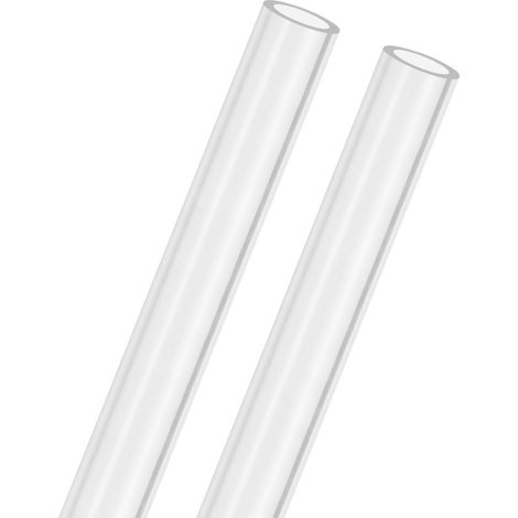 2-Pcs Tuyau Rigide En Acrylique Transparent, 11mm[0.43"] ID x 15mm[0.59"] OD Tube Plastique Rond Pour Système De froid Par Eau/Lampes/Fontaines [305mm/12IN] (1/5)