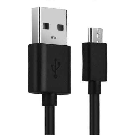 Câble de données USB A/micro USB compatible, 1 mètre - 2,1 A, noir. (1/5)