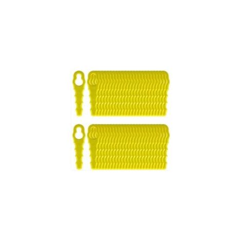 Confezione da 100 lame di ricambio compatibili con tagliabordi Ryobi, testine a doppia dentellatura RAC155 RAC157 RAC158 - Crezuo (1/4)