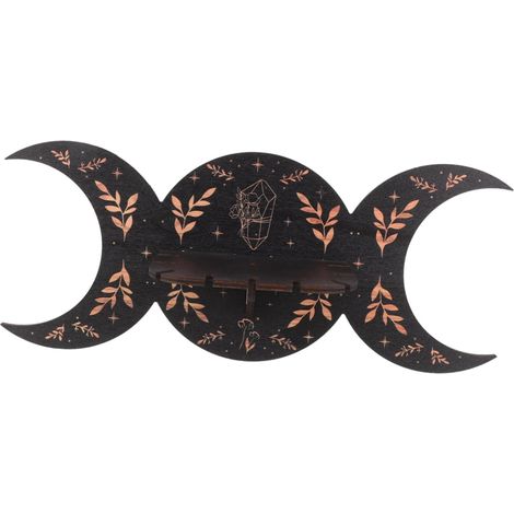 Étagère à Cristaux Présentoir Décoratif pour Cristaux Étagère Murale Suspendue Support Style Bohème (1/5)