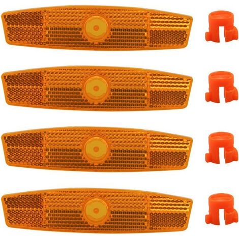 4 pièces catadioptre,catadioptre Velo,réflecteurs de pédale Orange vélo,catadioptre Velo Roue, améliorent la sécurité routière, s'adaptent à la Plupart des vélos,11.53cm (1/4)