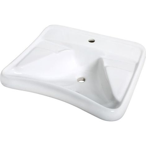 Ergonomisches Keramikwaschbecken in Weiß ohne Überlauf – Idral Easy 10192 (1/5)