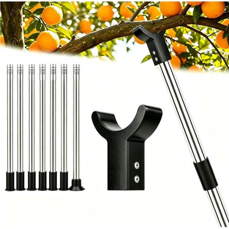 Support de branche d'arbre réglable, tuteur de 2.8m avec embout en Y,Support en acier inoxydable pour branches d'arbres fruitiers, pour prévenir la casse des plantes penchées (1/5)
