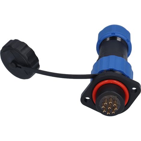 Connecteur étanche IP68 aviation 9 broches, mâle/femelle, 250V 5A, joint à brides SP16 (1/5)