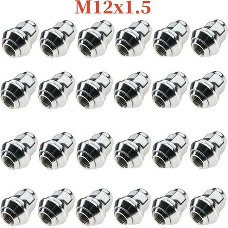 Set 24 écrous de roue M12x1,5 pour jantes Ford, Tovbmup, clé 19 (1/5)