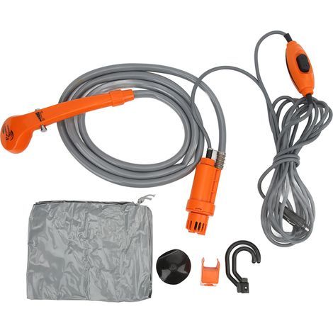 Pommeau de douche de Camp en plein air avec adaptateur de cigarette de voiture 12V pour Camping randonnée RV lavage des animaux domestiques (1/5)