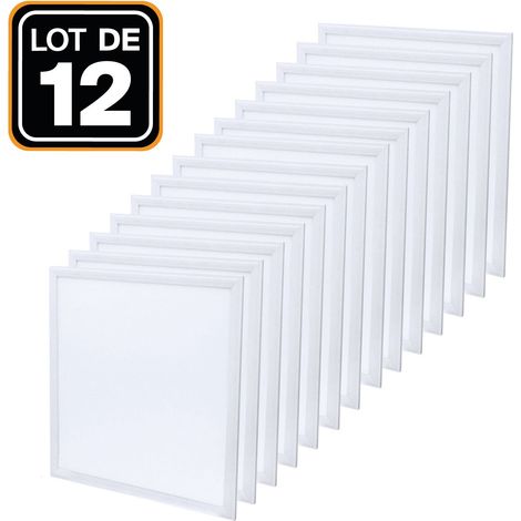 Lotto di 12. Pannello LED 40W 4000K Luce neutra. LED Chip LED SMD EPISTAR. UGR-17. Alta luminosità. Pannello LED Slimline extra piatto. LED Driver incluso