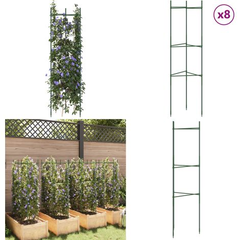 Tomatenkäfige 8 Stk. 116 cm Stahl und PP - Tomatenkäfige - Gartengeräte - Pflanzenstange - Tomatenstütze - Gemüseanzucht - Home & Living (1/5)