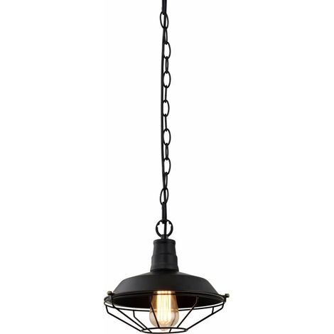 Schwarze Deckenleuchte "Lars" 240V E27 Ø 26 cm (1/5)