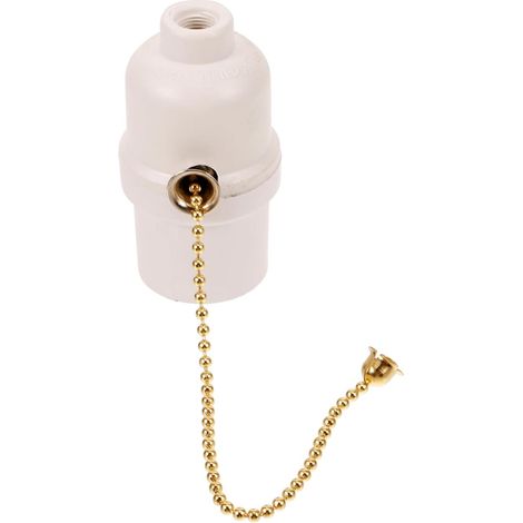 Douille de Lampe avec Chaînette Accessoire Éclairage pour Plafonnier Suspendu Lampe de Chevet et Réparation Ampoule Base Résistante et Pratique Style Élégant pour Placard (1/5)