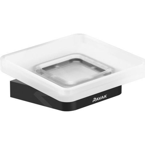 Ravak 10° - Porte-savon, noir / verre X07P556 (1/4)