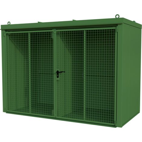 Bauer Südlohn Conteneur pour bouteilles de gaz GFC-B/W M4, peint, vert réséda