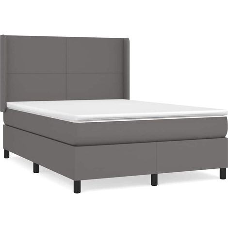 Maison Exclusive - Boxspringbett mit Matratze Grau 140x200 cm Kun (1/5)