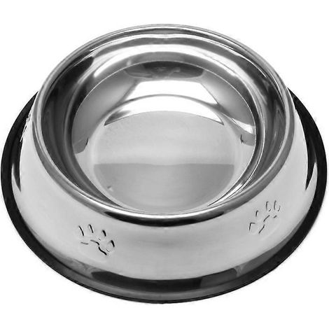 Gamelles en acier inoxydable pour chiens et chats, anti-dérapantes, durables, bols pour croquettes et eau, diamètre 26x19,5 cm, lot de 4, cadeau idéal pour chiot.