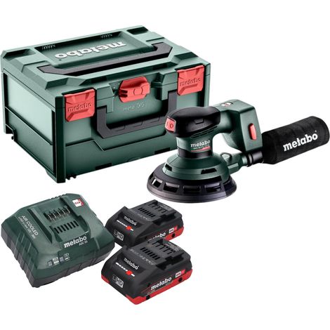 Metabo SXA 18 LTX 150 BL Ponceuse excentrique sans fil 18 V 150 mm Brushless + 2x batterie LiHD 4,0 Ah + chargeur + metaBOX