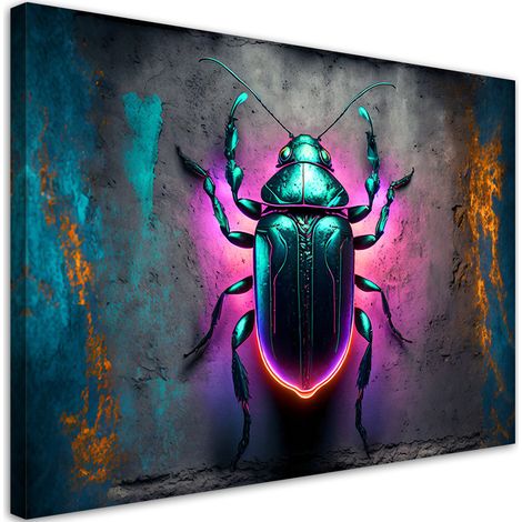 Tableau déco Néon insectes animaux 90x60 (1/5)