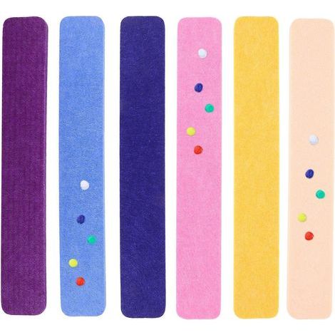 Set mit 6 Filzstreifen für Pinnwände, kleine Streifen für Wandpinnwände – 33,00 x 5,00 x 0,90 cm (1/4)