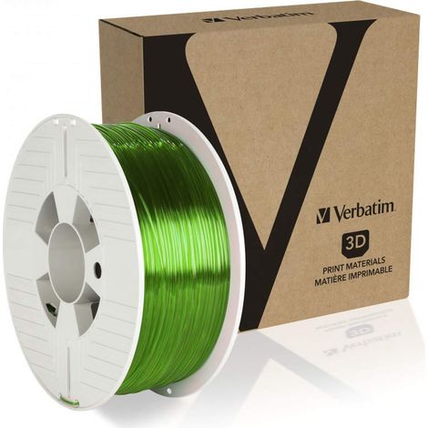 Verbatim 55057 Filamento per stampante 3D PETG 1.75 mm 1 kg Verde (trasparente) 1 pz.