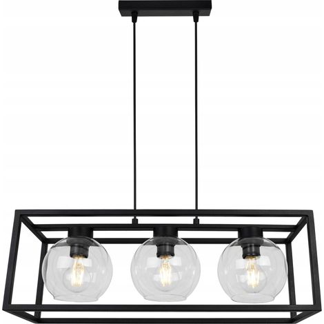 LAMPE SUSPENDU CAGE ÉLÉGANTE BOULE DE VERRE