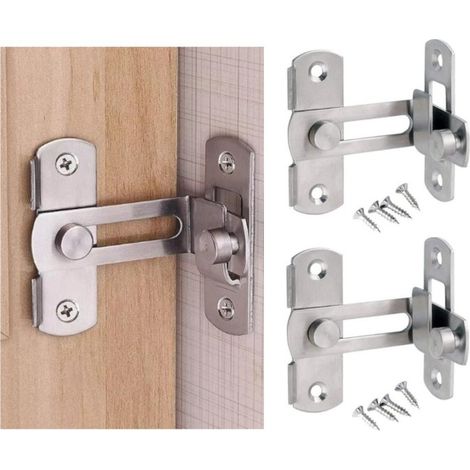 Loquet de porte 90 degrés en acier inoxydable Taille L (1/5)
