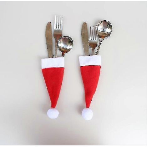 Ensemble de couverts, décorations de Noël, capsules de bouteilles de Noël, décorations pour bouteilles de vin (1/5)
