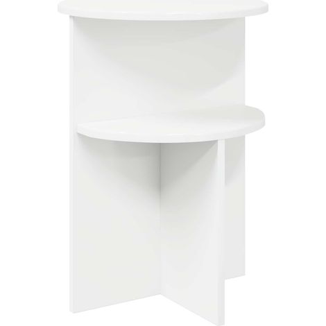 Maison Exclusive - Beistelltisch mit Speicher Weiß Ø 39,5 x 55 cm