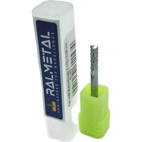 Fresa de diamante de carburo sólido de múltiples flautas 3,175 x 12 x 38 (1/4)